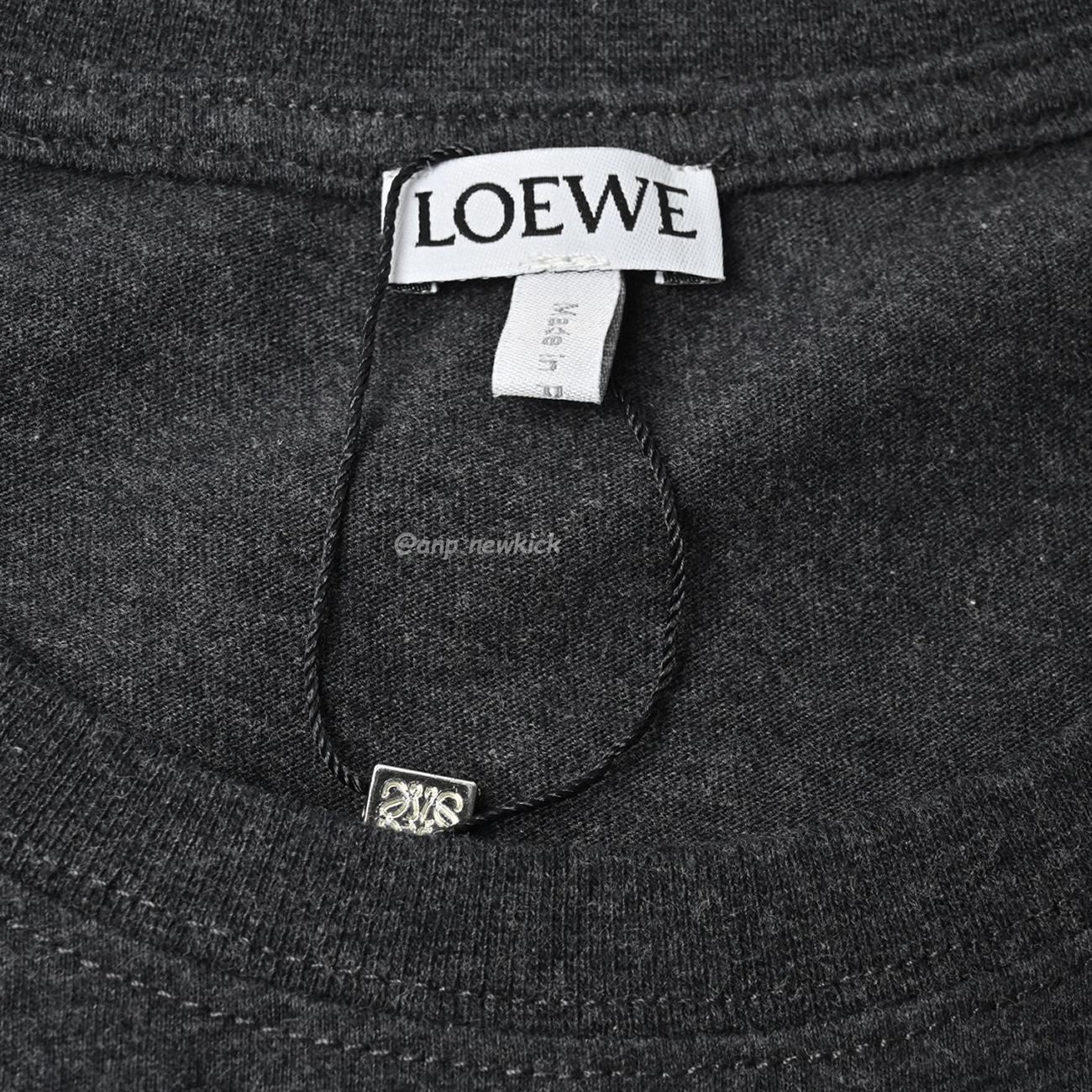 Loewe 24ss Two Tone Embroidered Logo Dark Gray Short Sleeved T Shirt (6) - www.newkick.vip